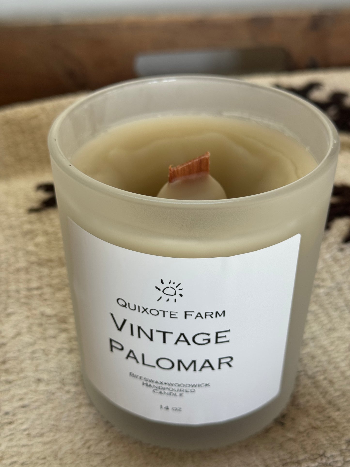 Vintage Palomar Beeswax Woodwick Candle