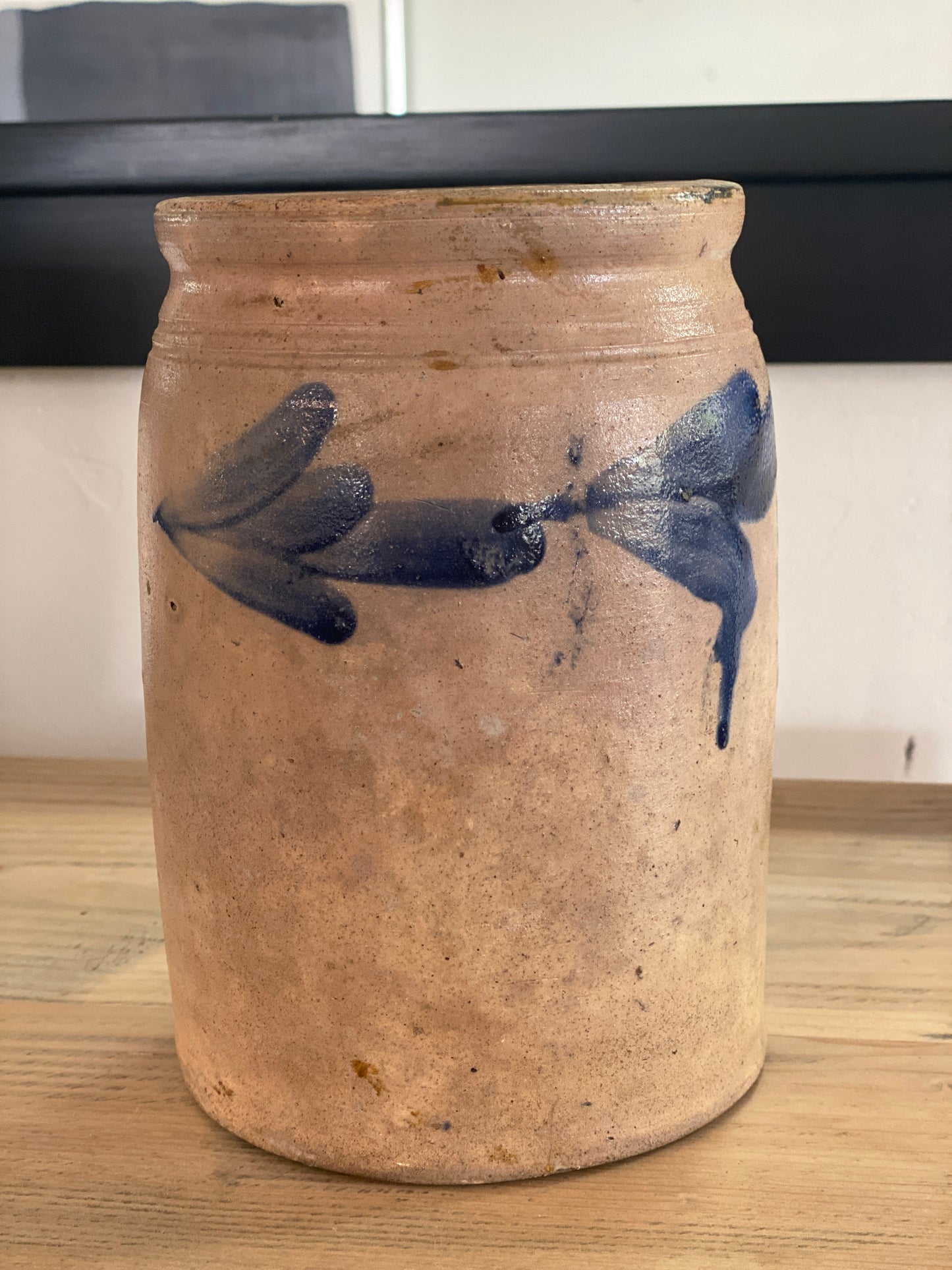 Remmey Blue + Blush Crock, c 1860’s