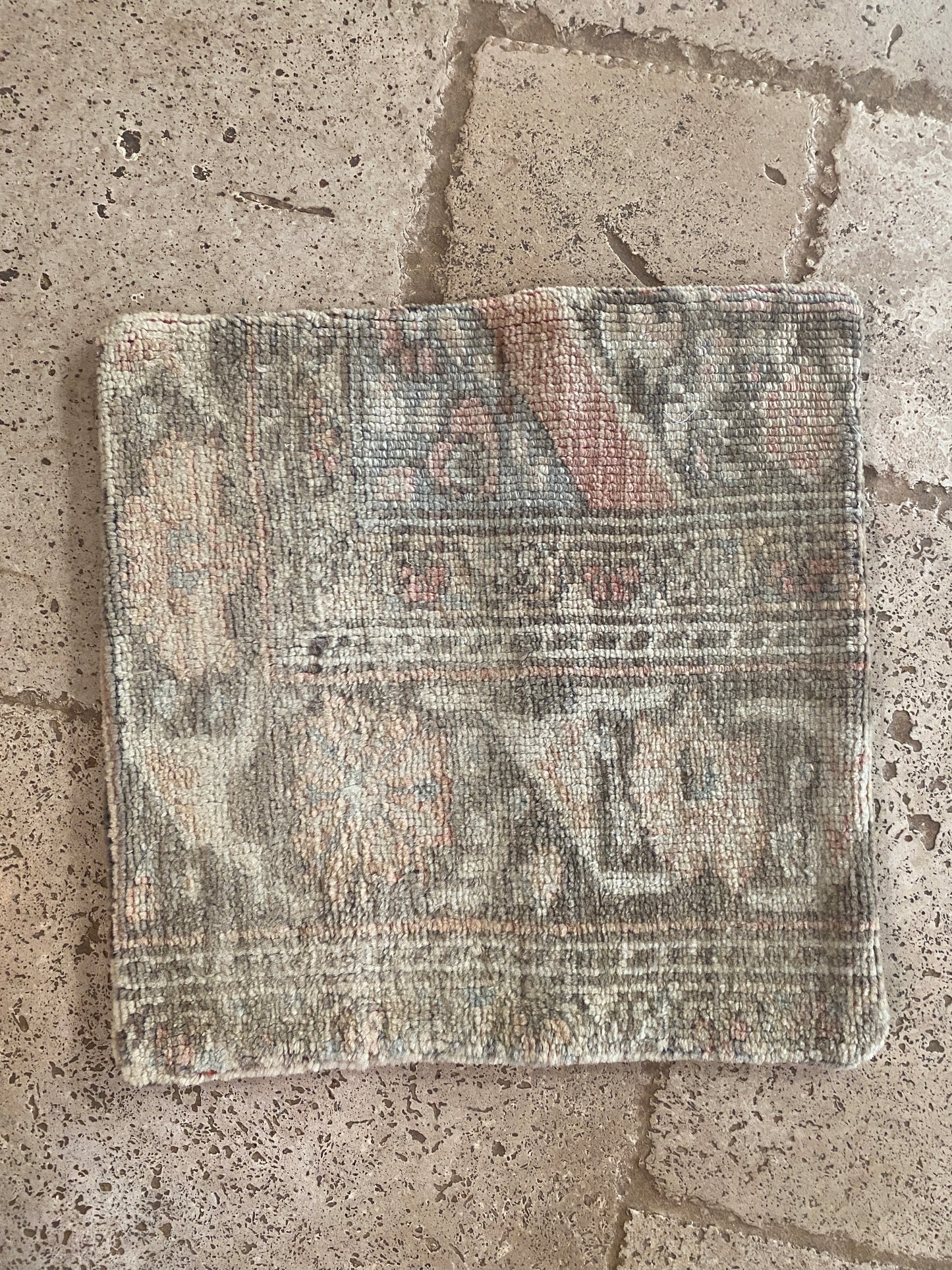 “Chloe” 16 x 16 inch Vintage Kilim Pillow