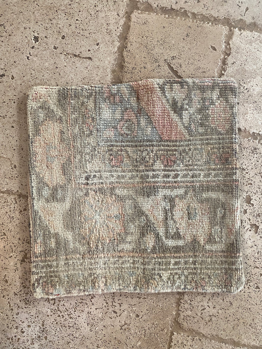“Chloe” 16 x 16 inch Vintage Kilim Pillow