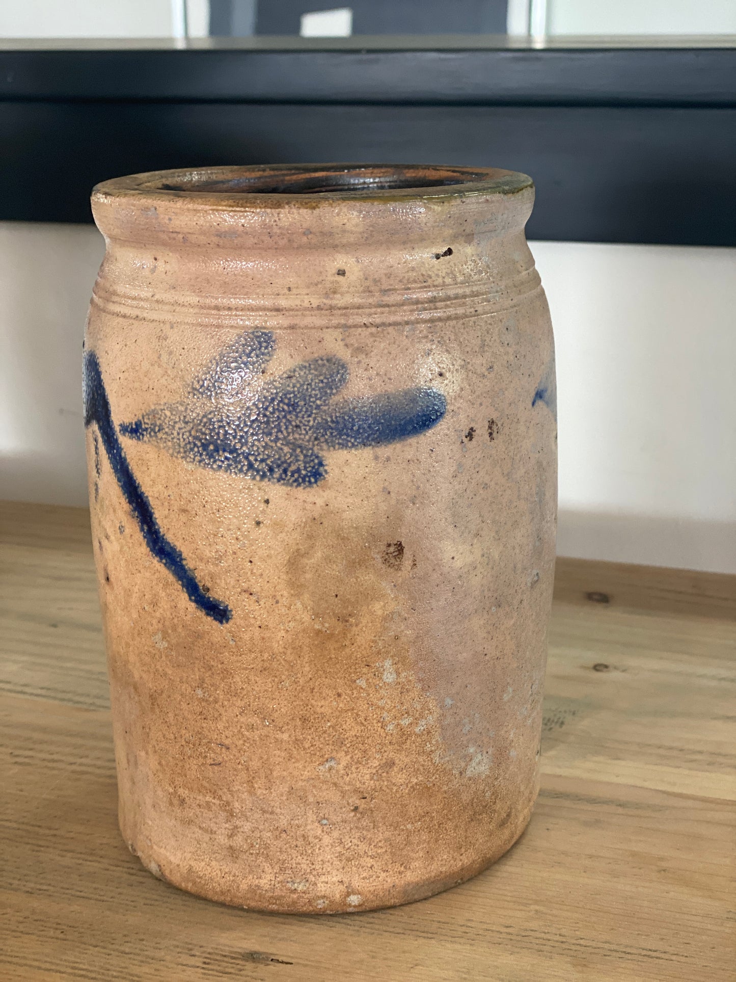 Remmey Blue + Blush Crock, c 1860’s