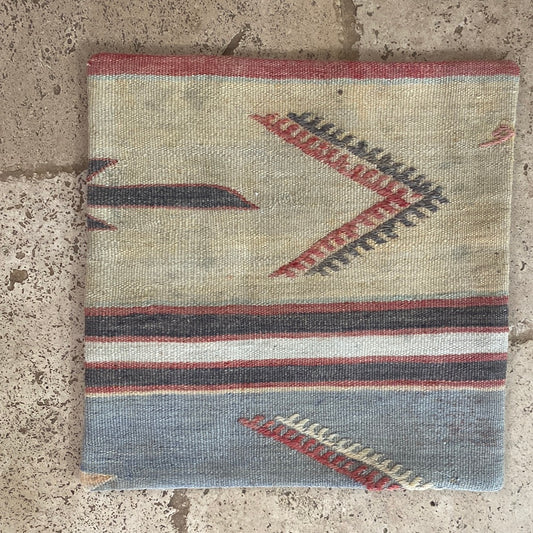 “Esme” Vintage Kilim Wool Pillow 16 x 16