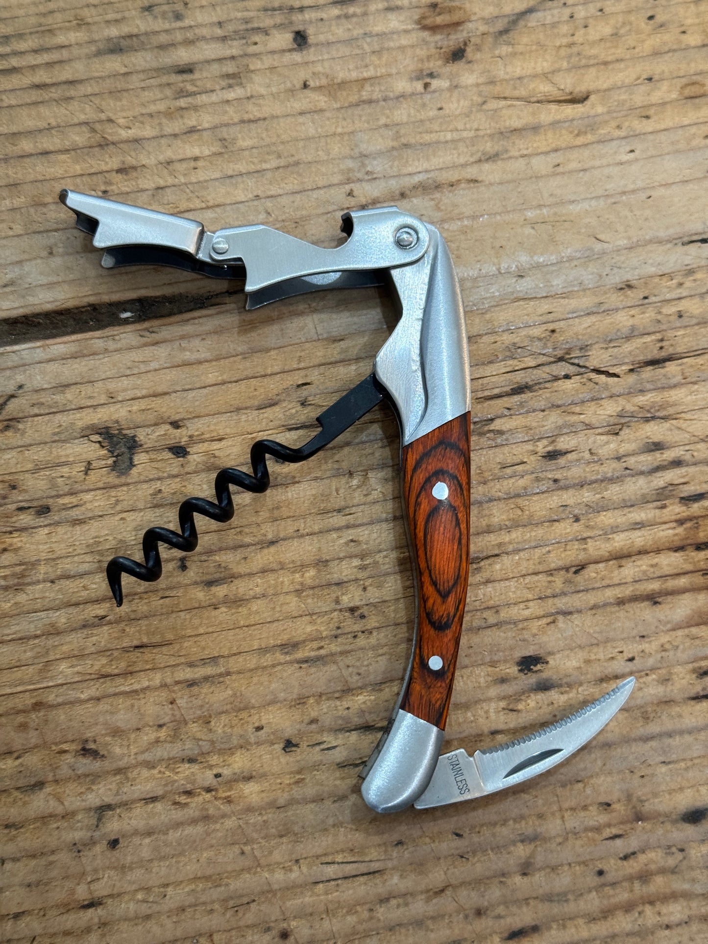 Wood Handled Wine Opener
