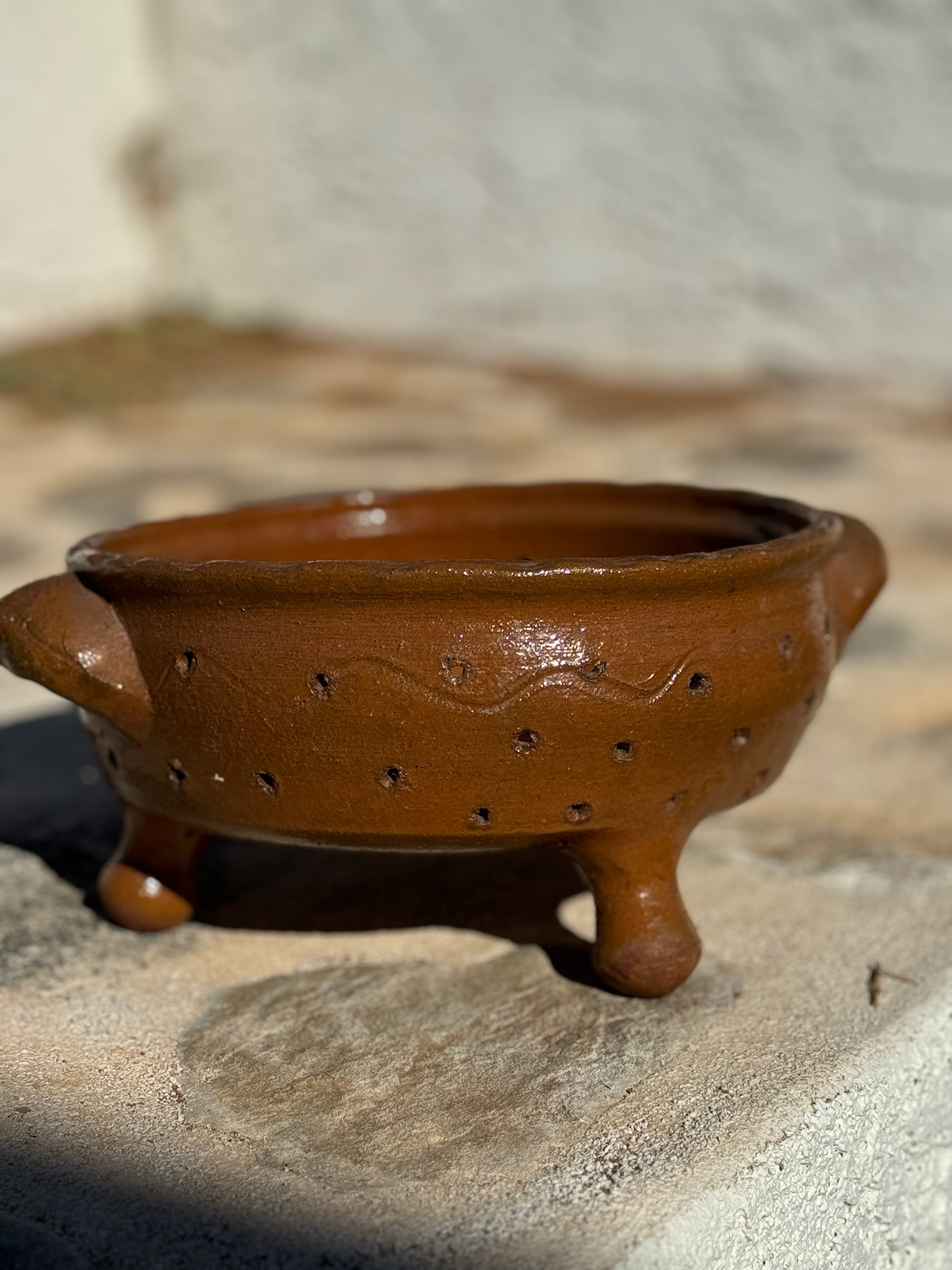 Vintage Terracotta Collander