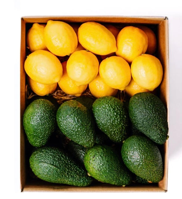 Out of Season until 2026 Small Mixed box, Pesticide Free HASS Avocados, and Eureka Lemons