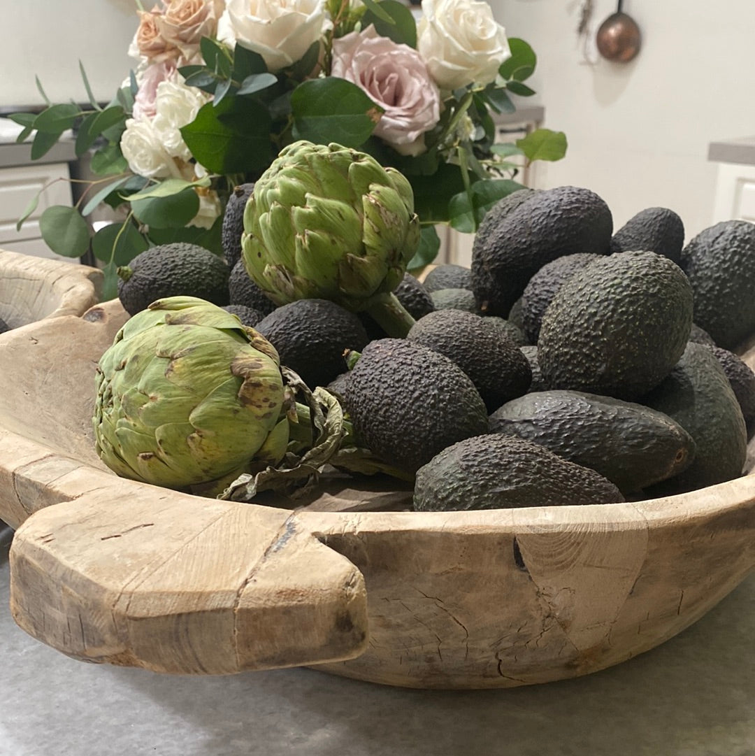 Reclaimed wood bowl, large