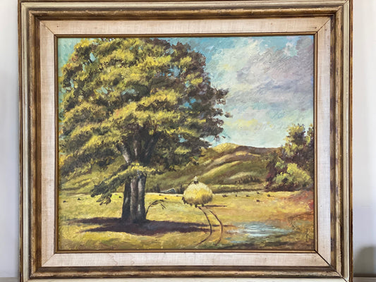 "Tree in Valley" by W. Krueger 1978 Oil on Canvas