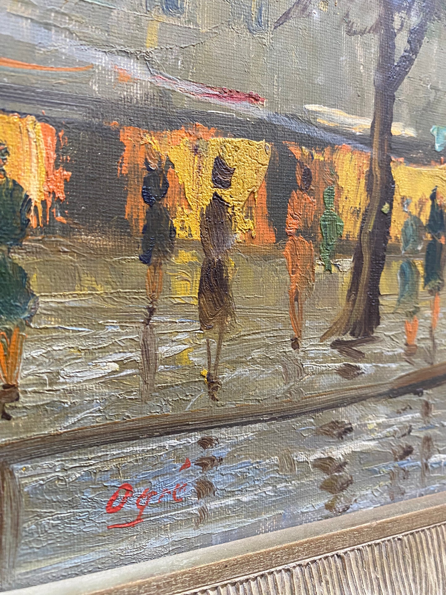 Midcentury Parisian Oil painting