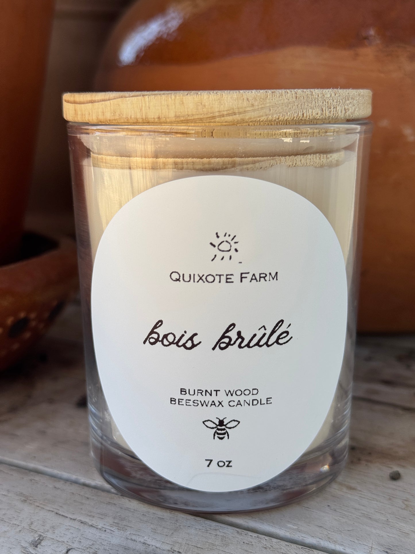 Bois Brule Burnt Wood Beeswax candle