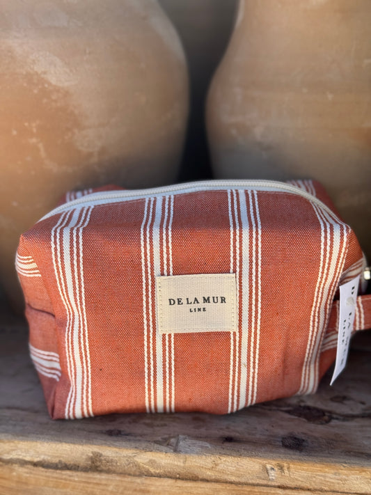 Striped Medium Pouchette Toiletry Bag