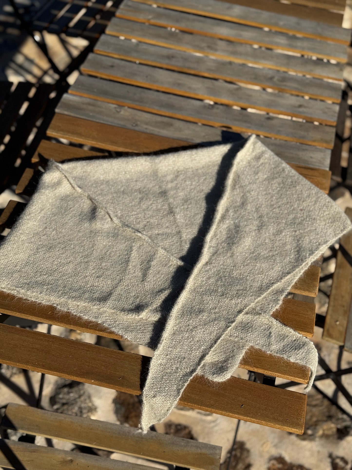 Knit Kerchief Scarf, Sand