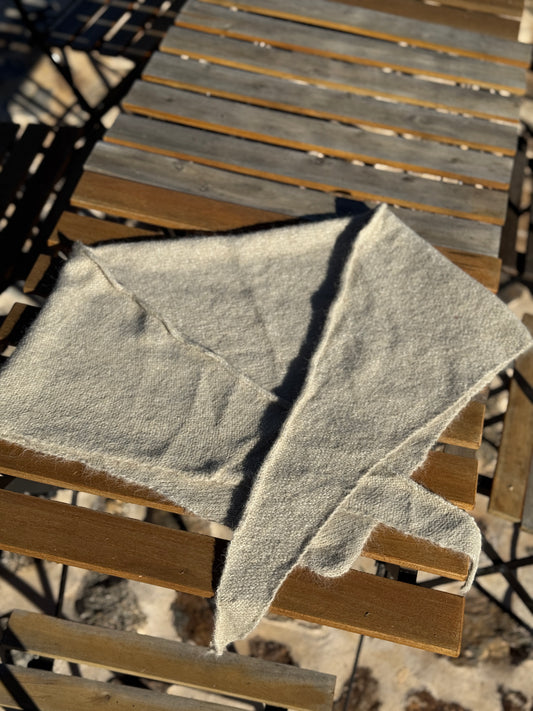 Knit Kerchief Scarf, Sand