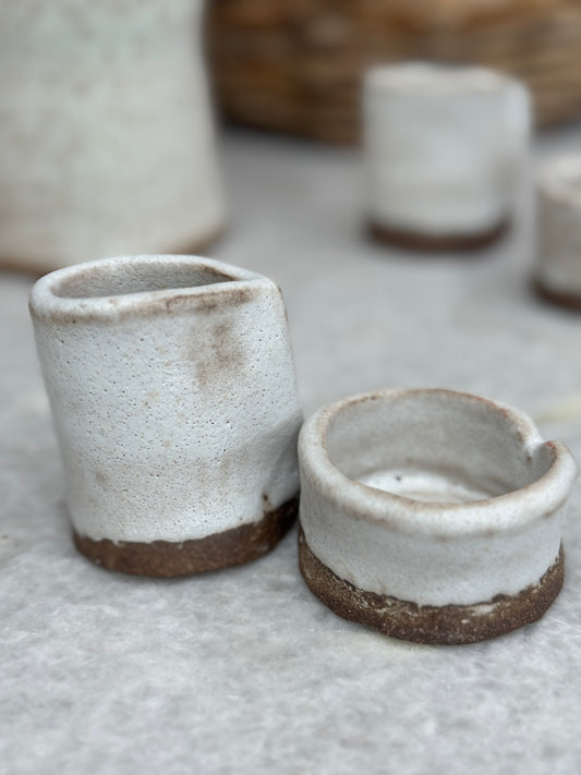 Handmade Cream + Sugar for one