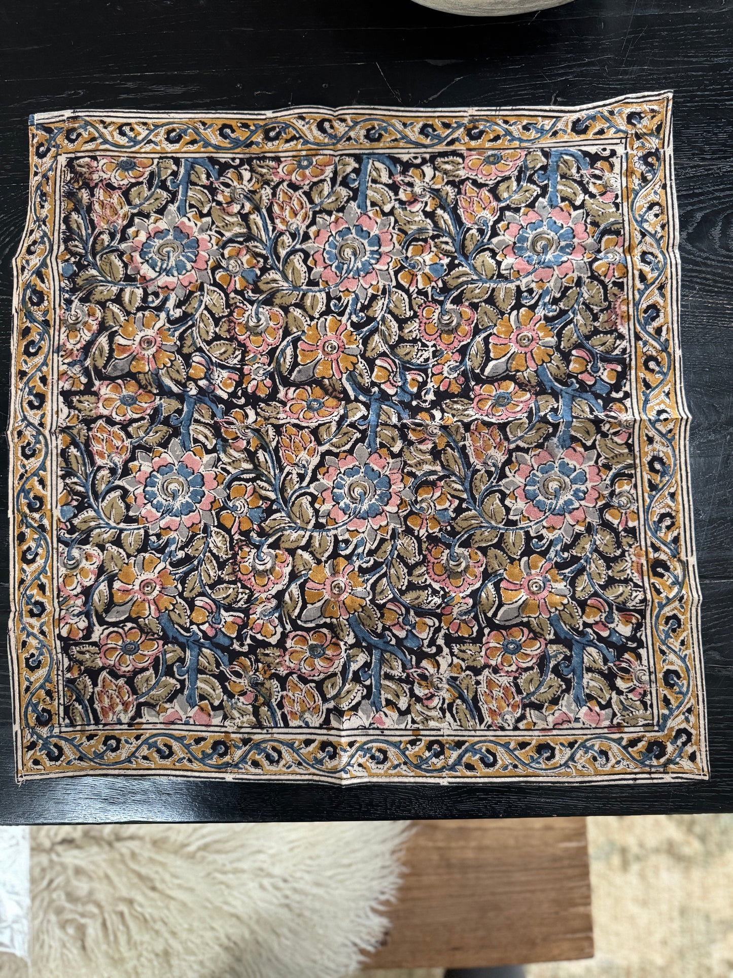 Garden Forest Blockprint Bandana