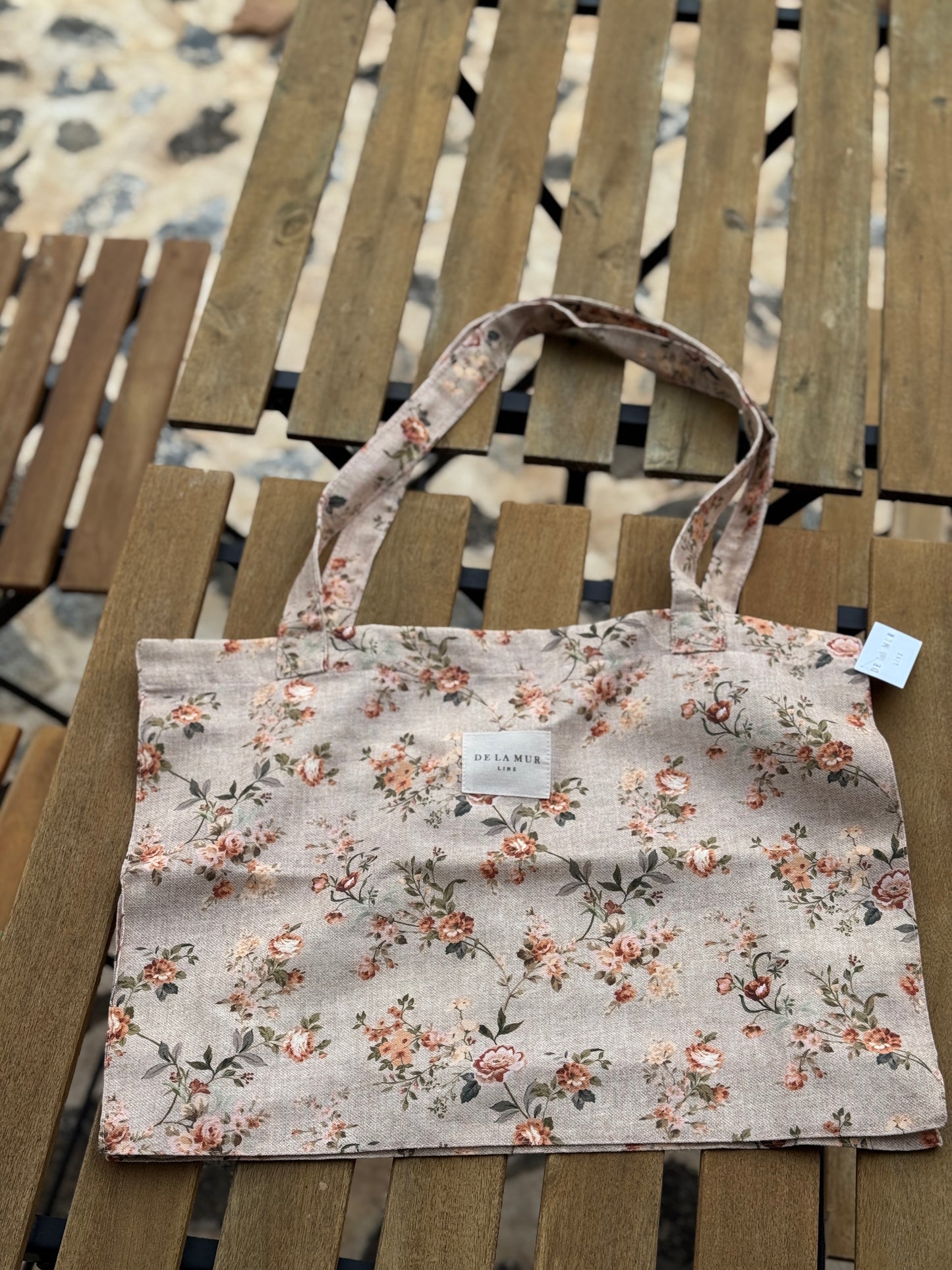 Pink Floral Cotton Tote,Petite