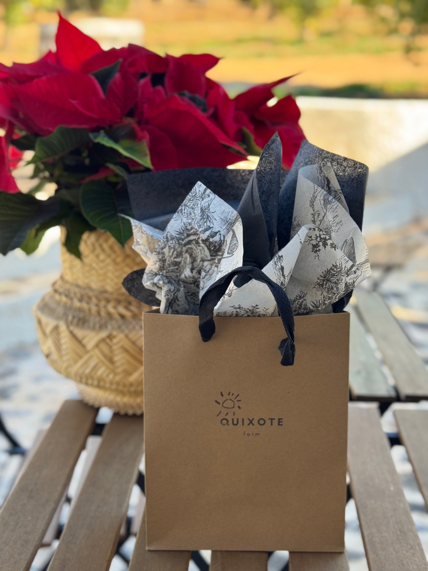 Quixote Farm Holiday Gift Bag + Tissue