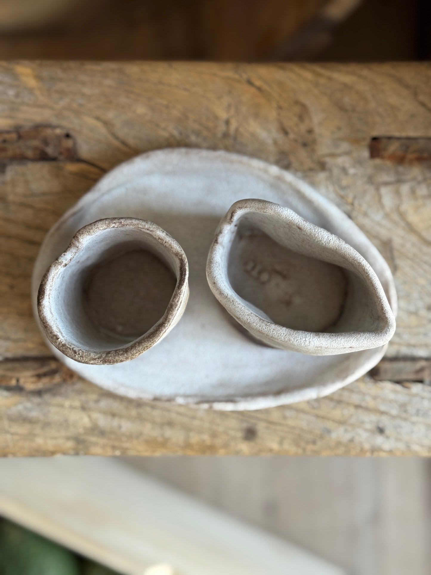 Handmade Cream + Sugar Set