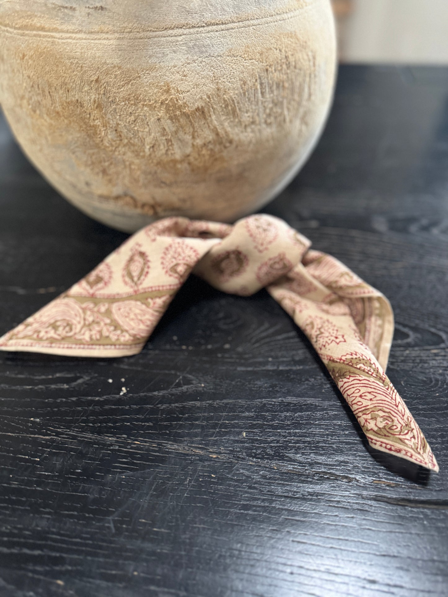 Pinecone Blockprint Bandana