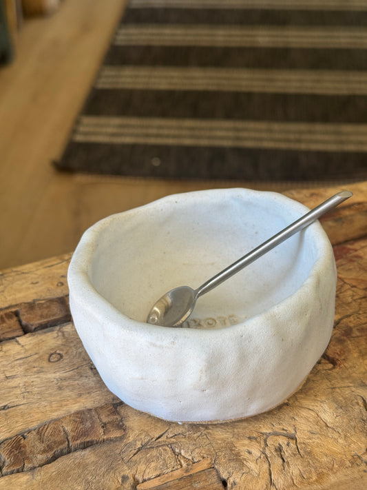 Handmade Ceramic serving bowl and spoon