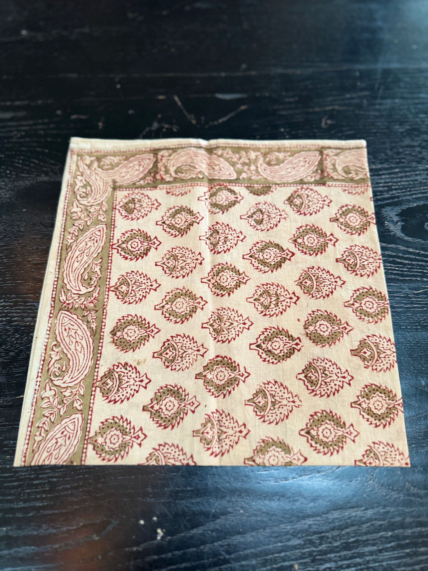 Pinecone Blockprint Bandana