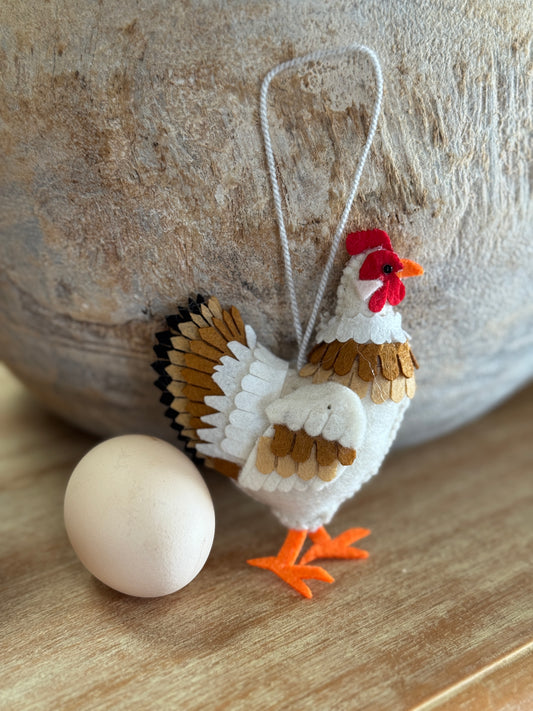 Felt Hen Ornament ￼