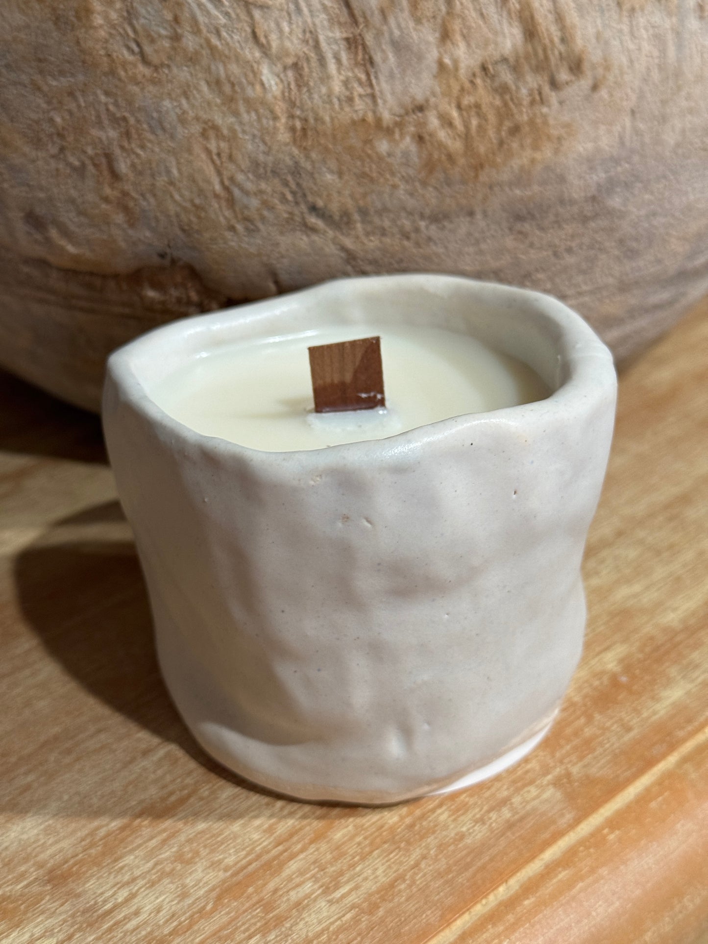 Citron Soy Candle in Handmade Ceramic Vessel