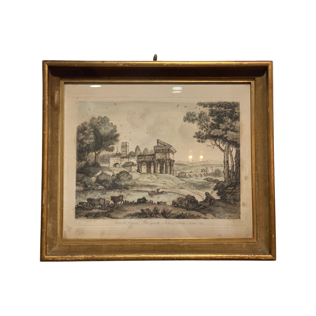 Vintage framed lithograph