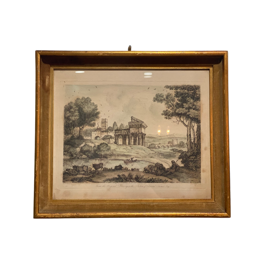 Vintage framed lithograph