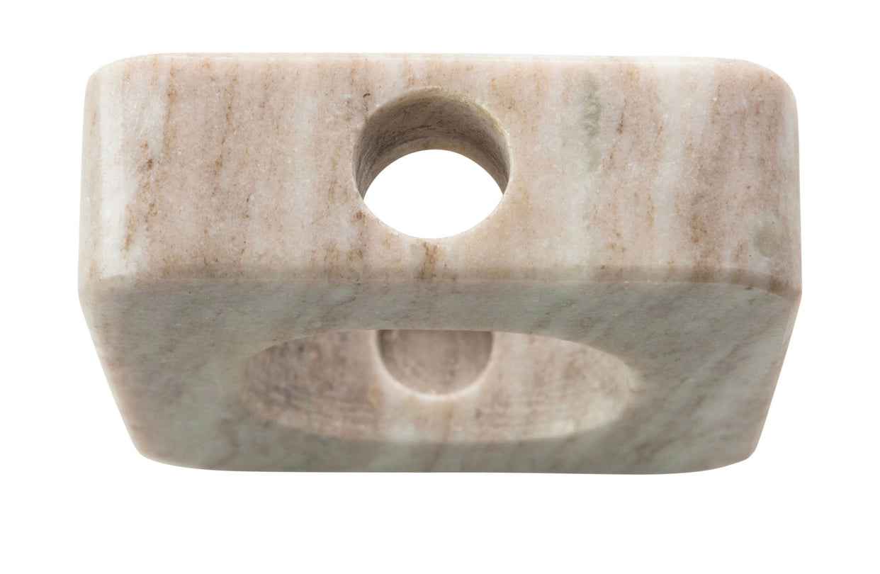 Square Marble Taper Candle Holders