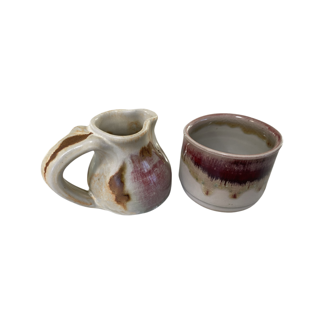 Petite Handmade Cream and Sugar Set