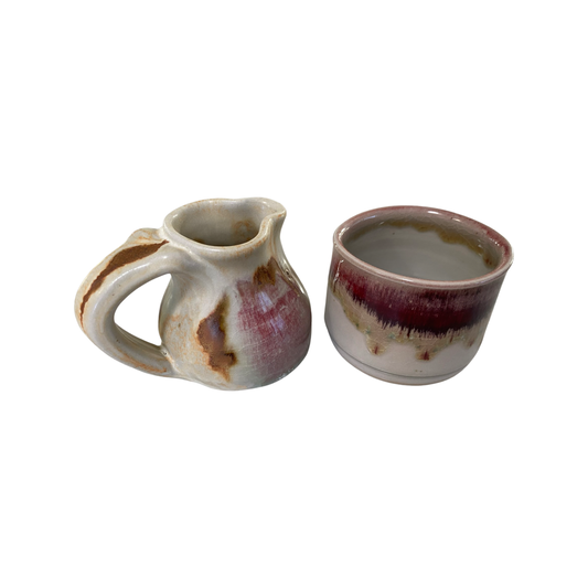 Petite Handmade Cream and Sugar Set