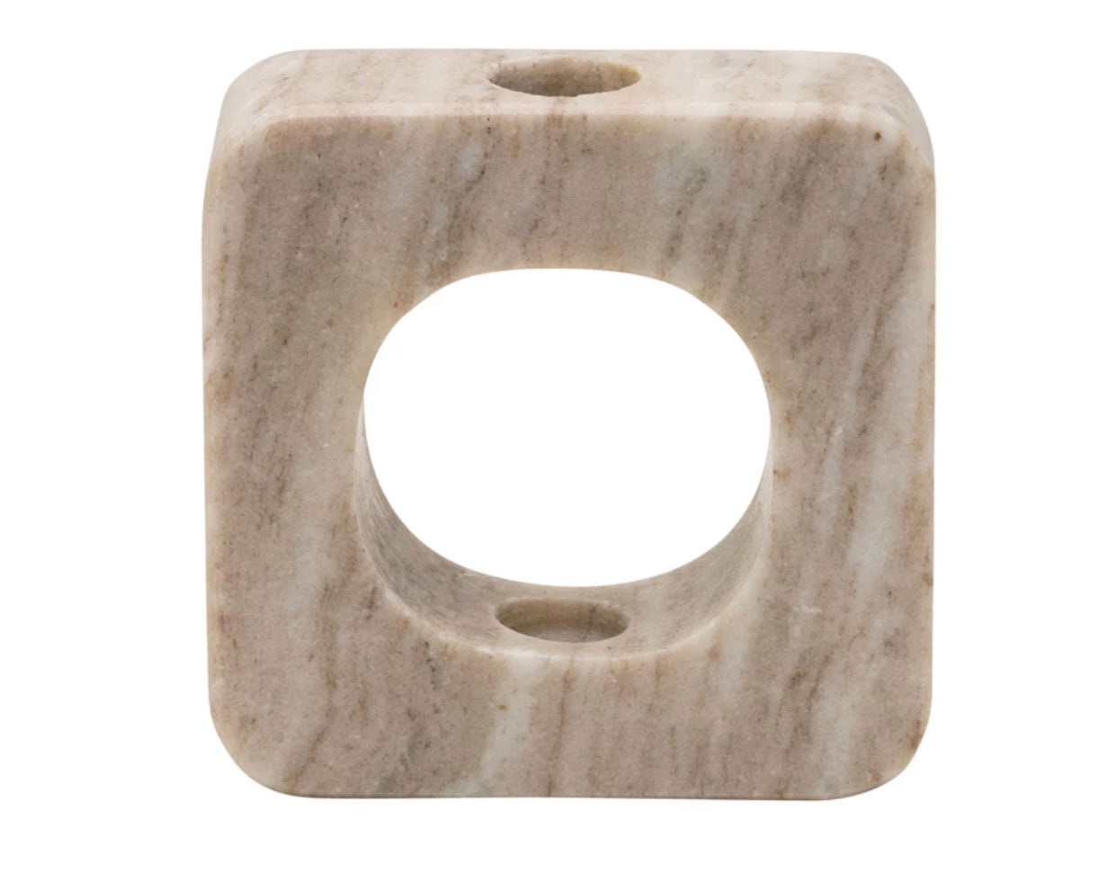 Square Marble Taper Candle Holders
