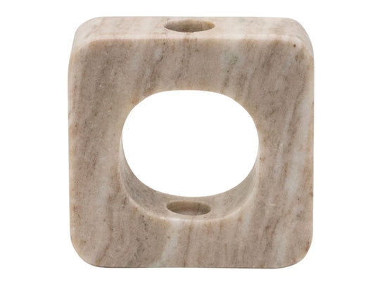 Square Marble Taper Candle Holders